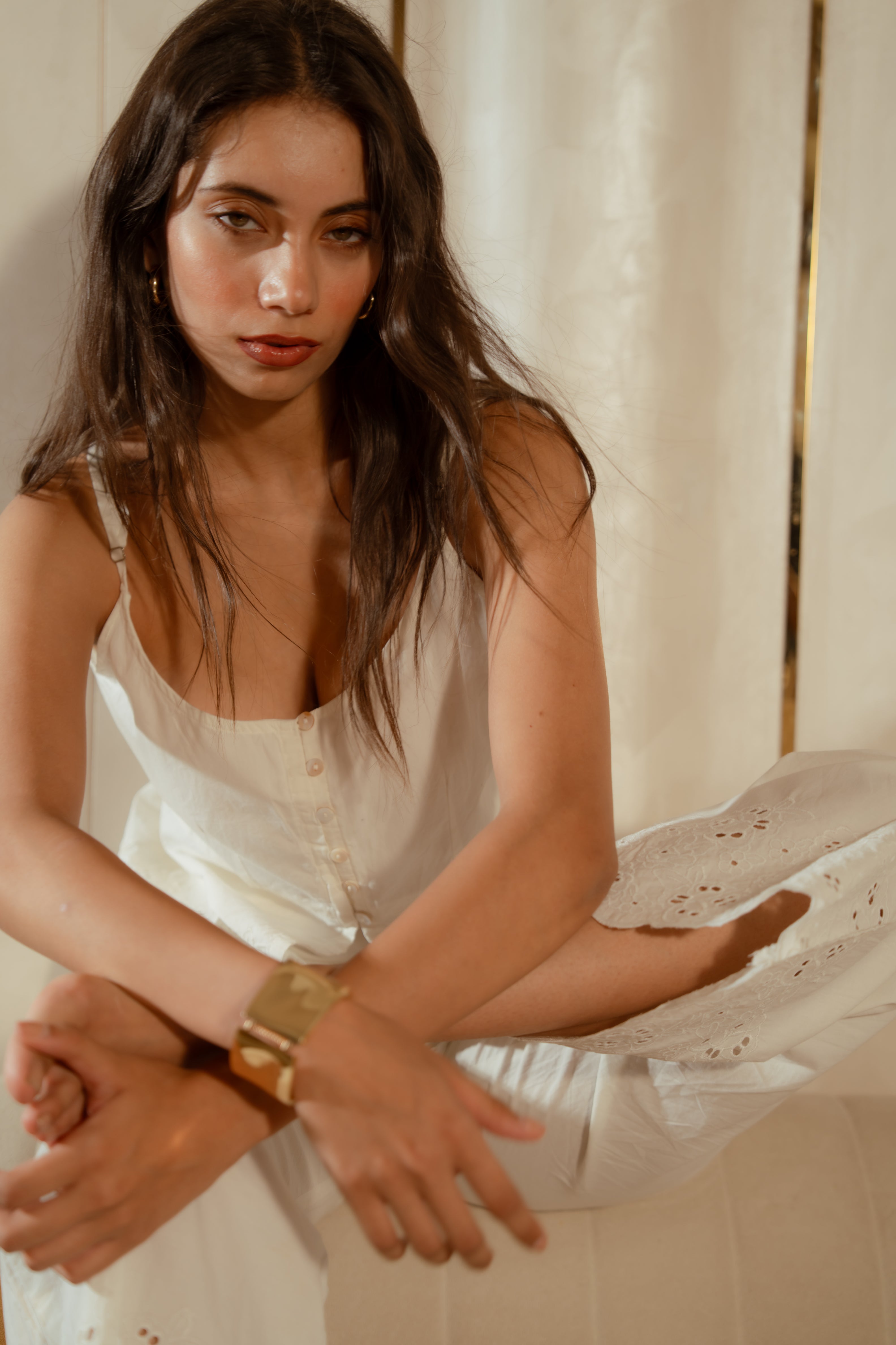 Ivory Schiffli Lounge Set