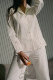 Ivory Schiffli Pajama Set