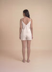 Ivory Schiffli Lounge Shorts Set