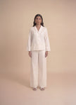 Ivory Schiffli Pajama Set