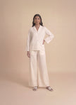 Ivory Schiffli Pajama Set