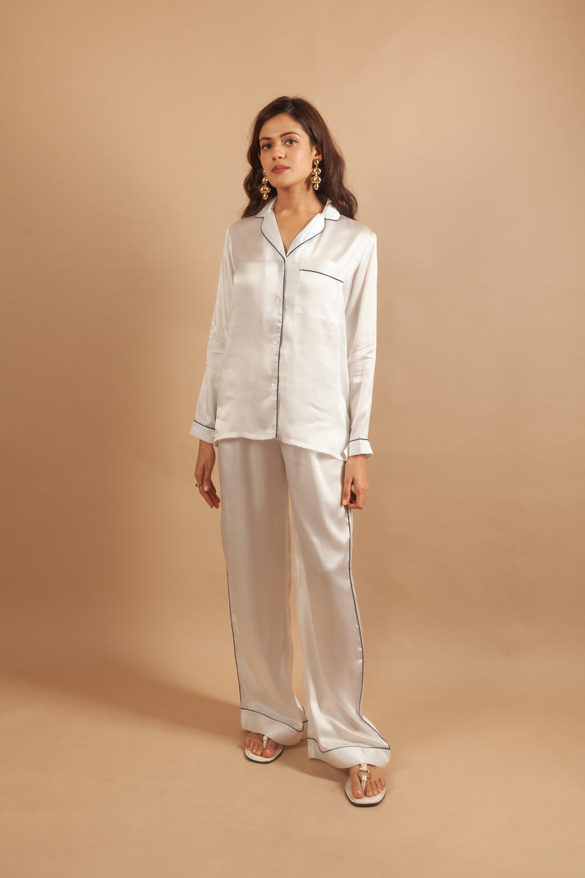 The Pearl White Pajama Set