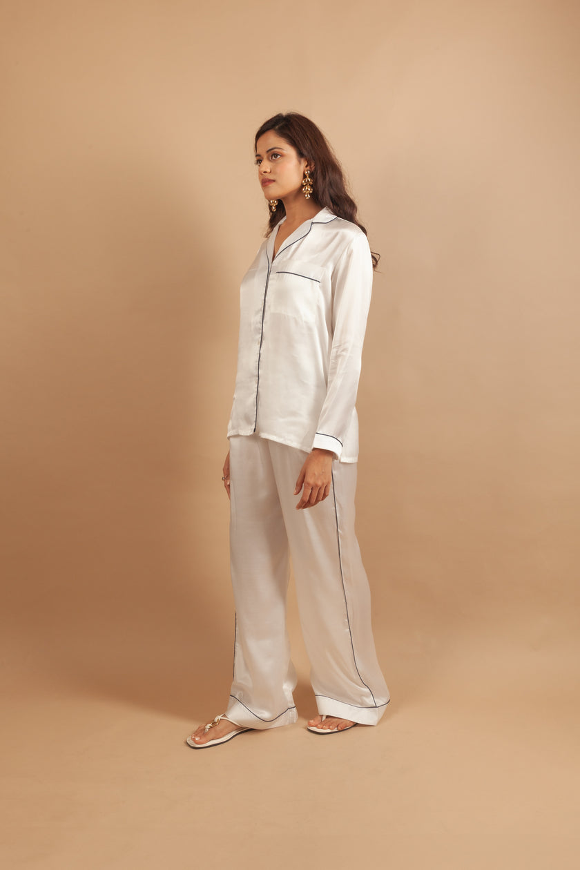 The Pearl White Pajama Set