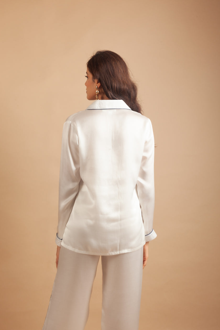 The Pearl White Pajama Set