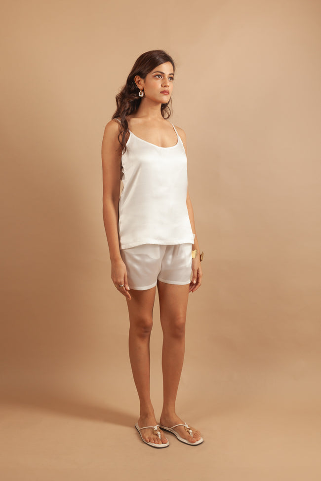 The Pearl White Knicker Lounge Set