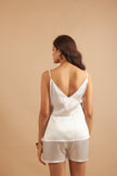 The Pearl White Knicker Lounge Set